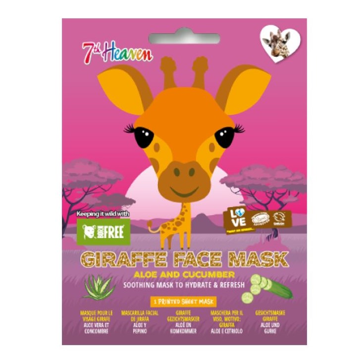 7TH HEAVEN MASCHERA VISO GIRAFFA GIRAFFE FACE MASK.jpg