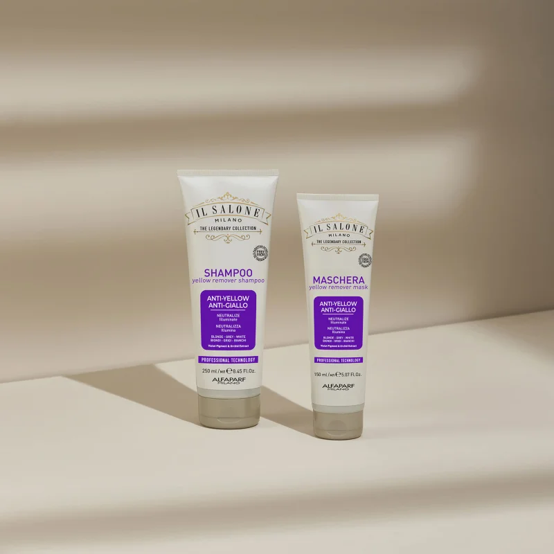 maschera e shampoo anti giallo per neutralizzare i toni alfaparf milano.webp