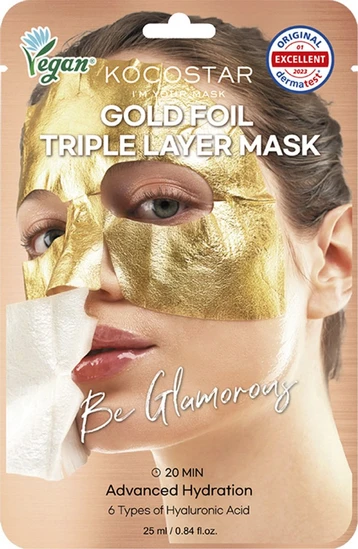 KOCOSTAR GOLD FOIL TRIPLE LAYER MASK.webp