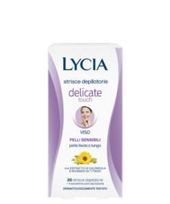 LYCIA Strisce Depilatorie Delicate Touch Viso Pelli Sensibili 20 Strisce + 4 Salviettine.p