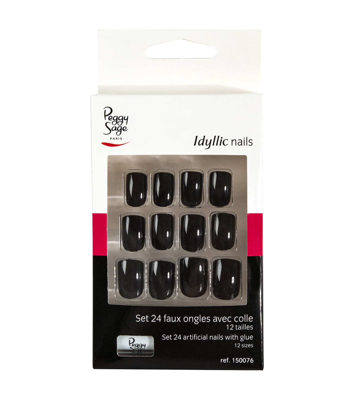 PEGGY SAGE Set di 24 unghie finte Idyllic nails - nero .jpg