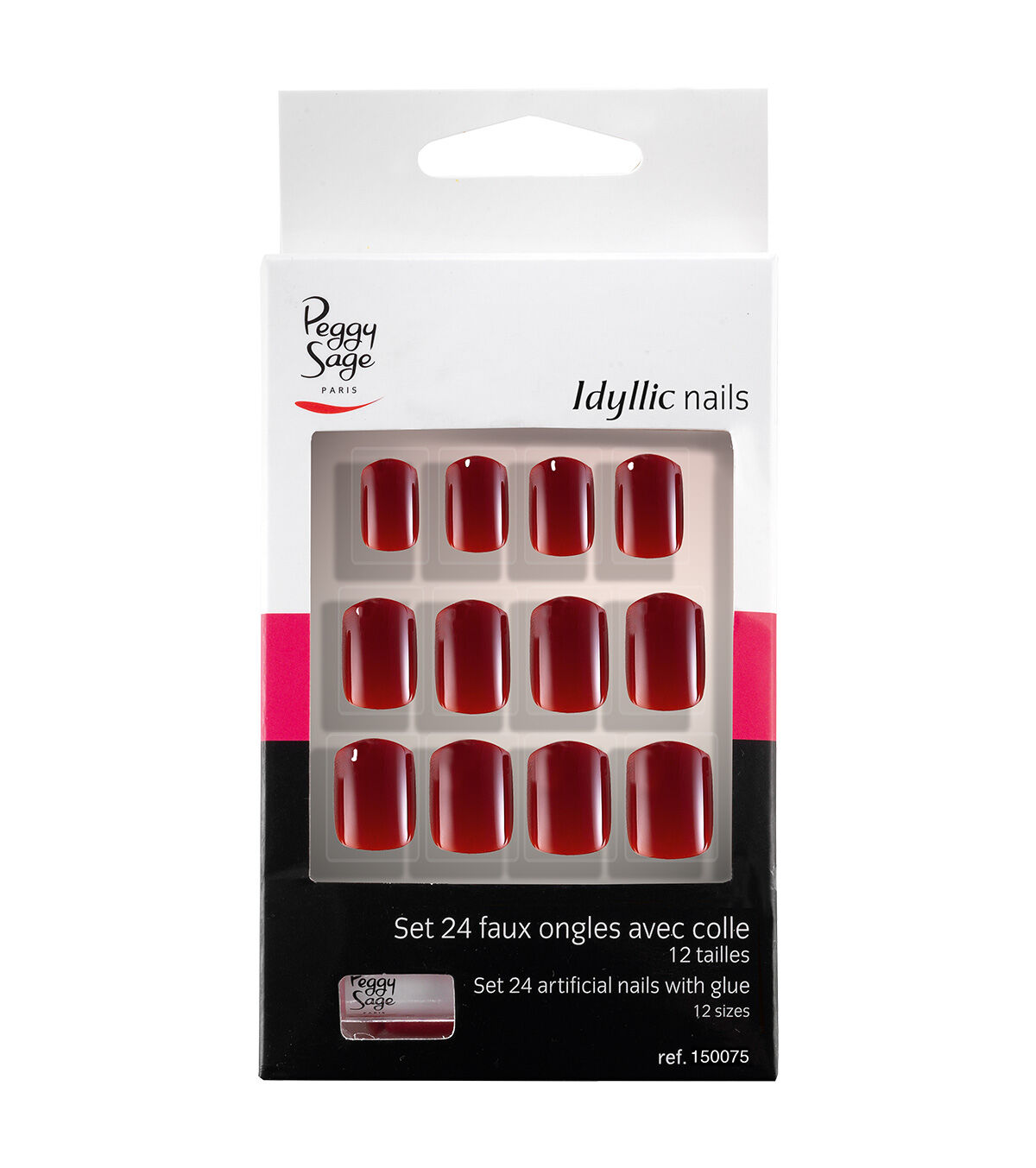 PEGGY SAGE Kit di 24 unghie finte Idyllic nails - rosso .jpg