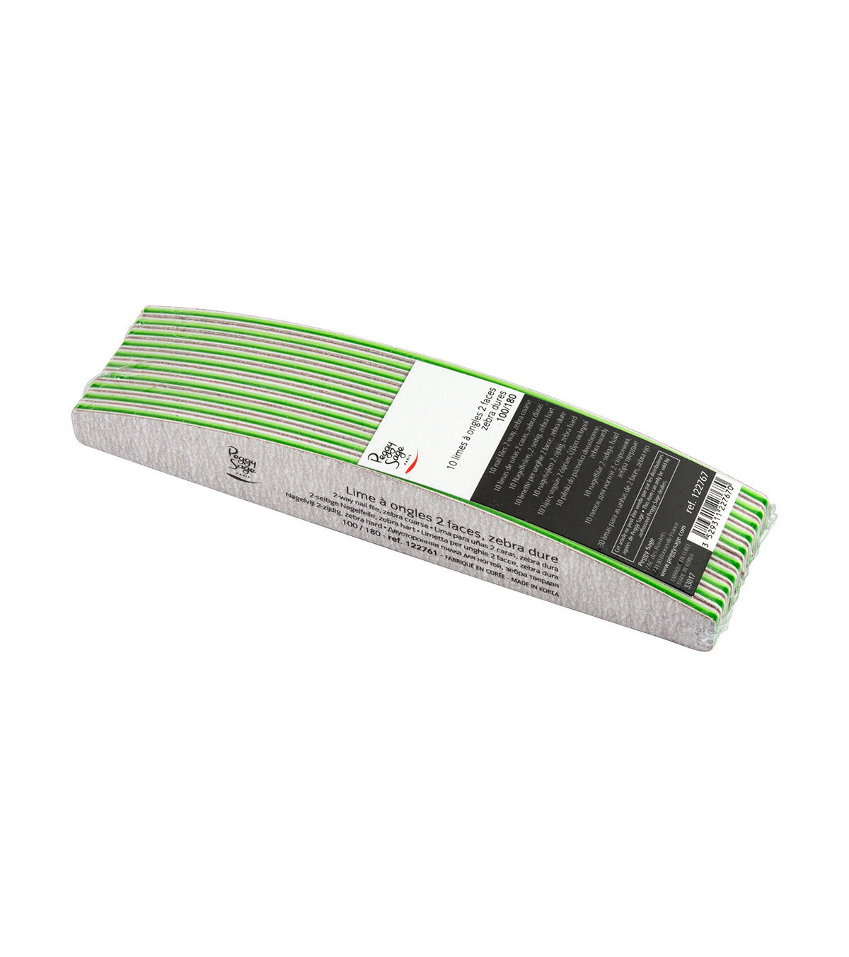 PEGGY SAGE 10 lime per unghie dure zebrate a 2 lati 100180 .jpg