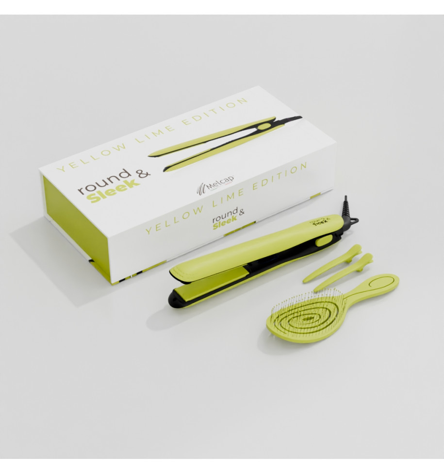 MELCAP_PIASTRA_ROUND_SLEEK_KIT_SPAZZOLA_FERMAGLI_CAPELLI_PROFESSIONALE_VERDE.jpg