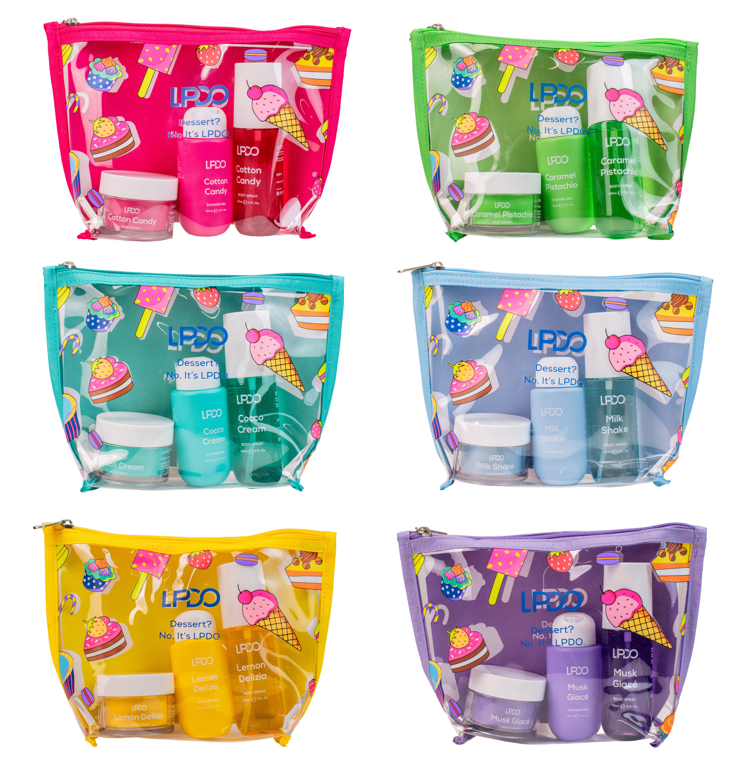 LPDO Summer Kit con Body Spray, Shower Gel e Body Cream